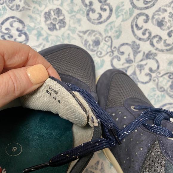 Padders Harp Womens UK8/US10 Blue Suede Lace Up Comfort shoe - Picture 9 of 9